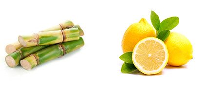sugarcane + lemon